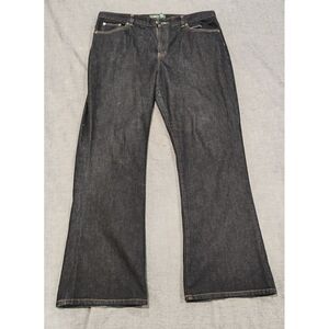 LRL Lauren Jeans Co Ralph Lauren Bootcut Jeans Dark Wash Pocket Stitched Size 16